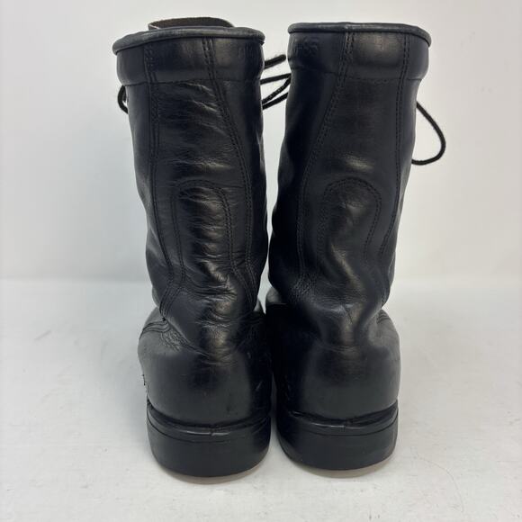 RO Search Leather Black Military Combat Boots Mens 8.5W Black 5-85 Vintage main image 4